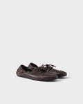 Shuffle antiqued leather laced shoes ColorDark Brown RUNWAY DELUXE