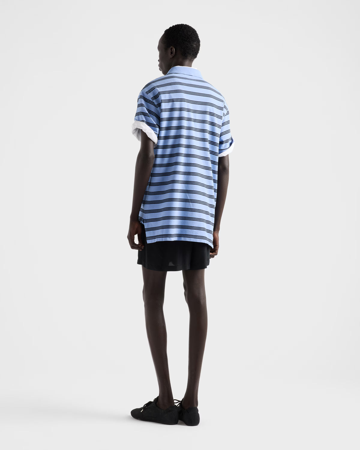 Garment-dyed cotton polo shirt ColorPeriwinkle/Blue RUNWAY DELUXE