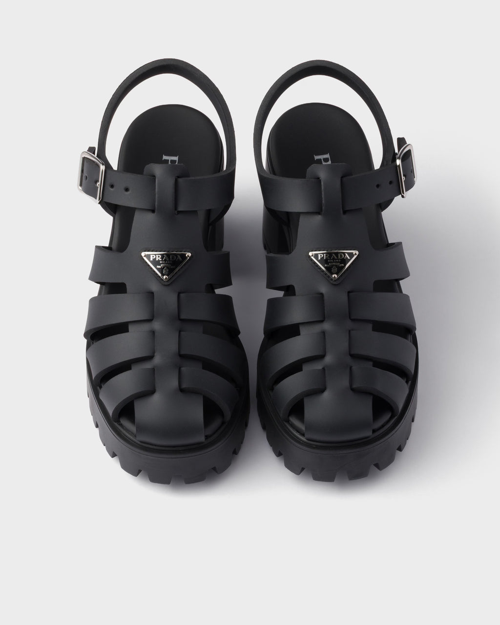 Rubber platform sandals