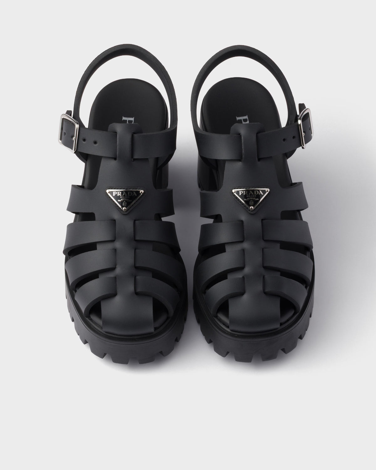 Rubber platform sandals