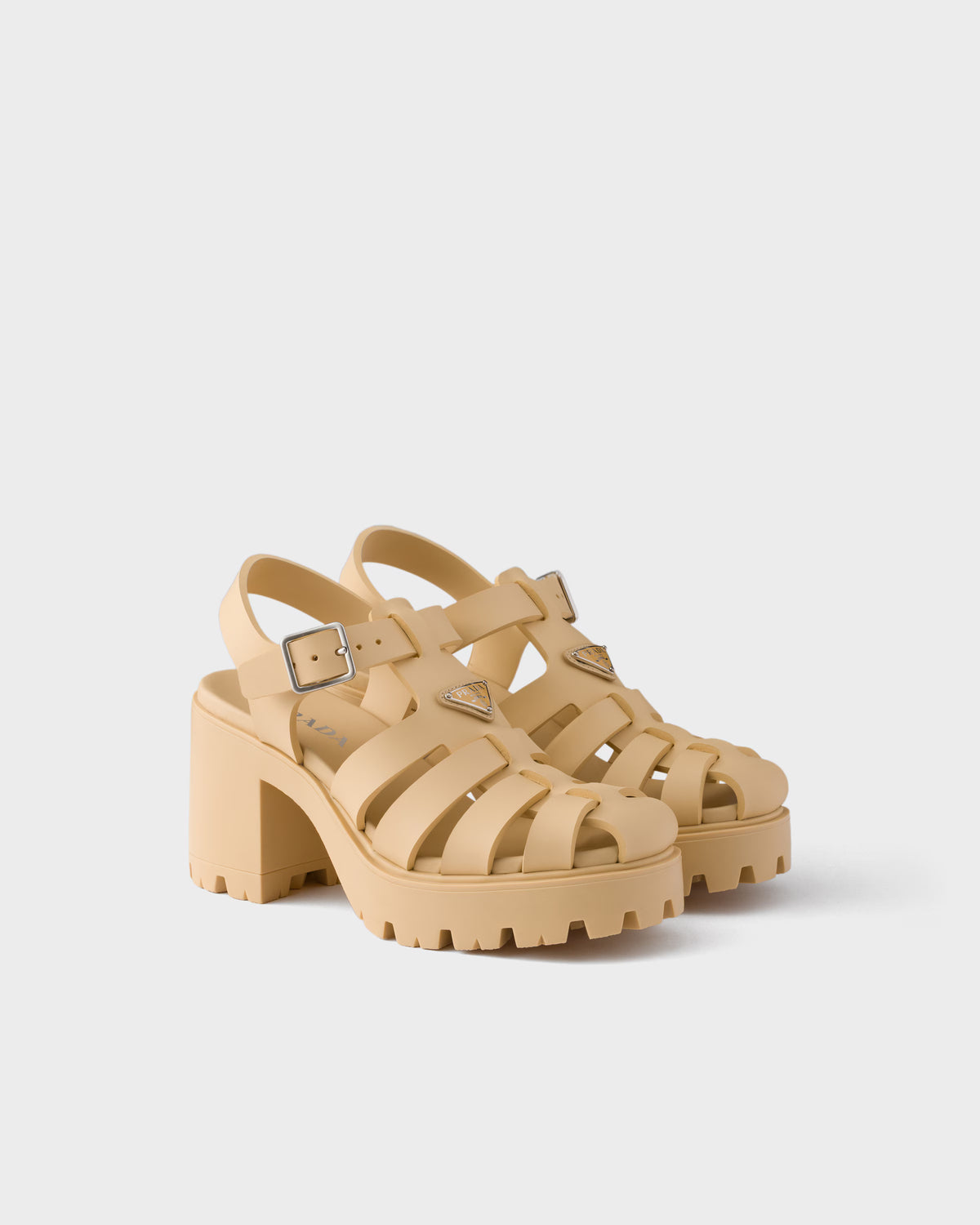 Rubber platform sandals