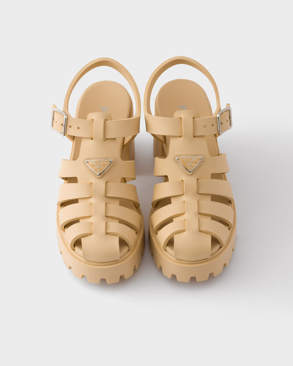 Rubber platform sandals