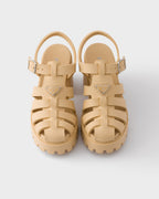 Rubber platform sandals