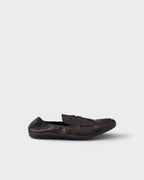 Shuffle antiqued leather loafers ColorDark Brown RUNWAY DELUXE