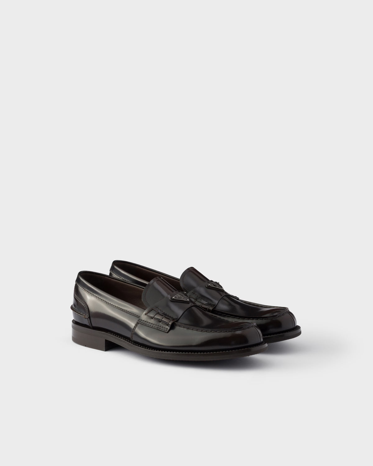 Brushed leather loafers ColorBurnt Brown RUNWAY DELUXE