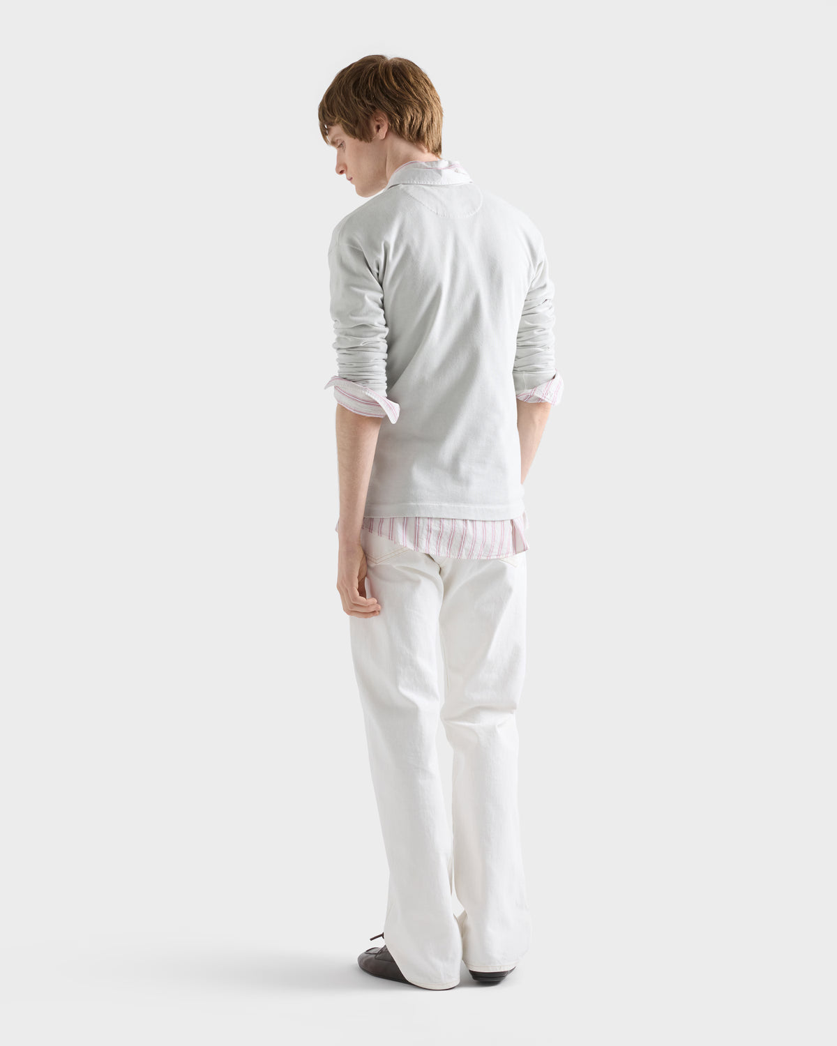 Long-sleeved cotton polo shirt ColorIce RUNWAY DELUXE
