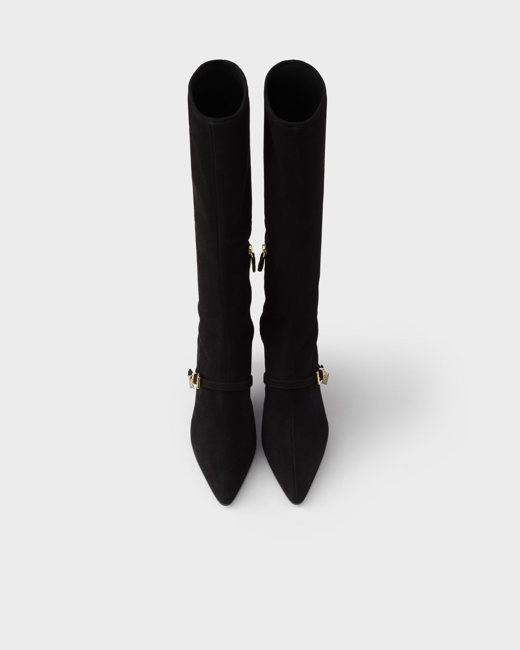 Stretch suede boots