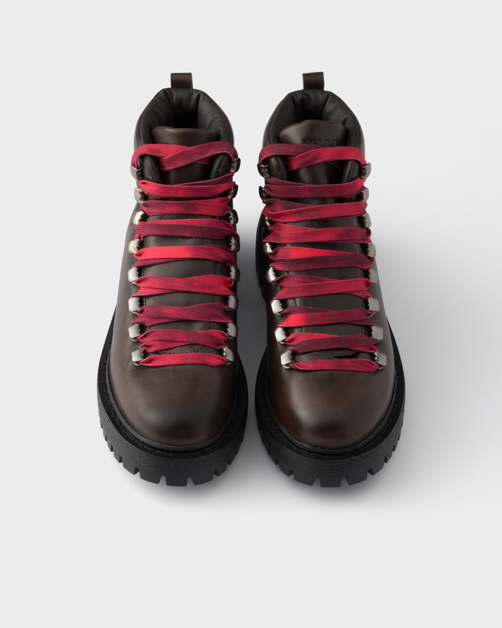 Leather lace-up booties