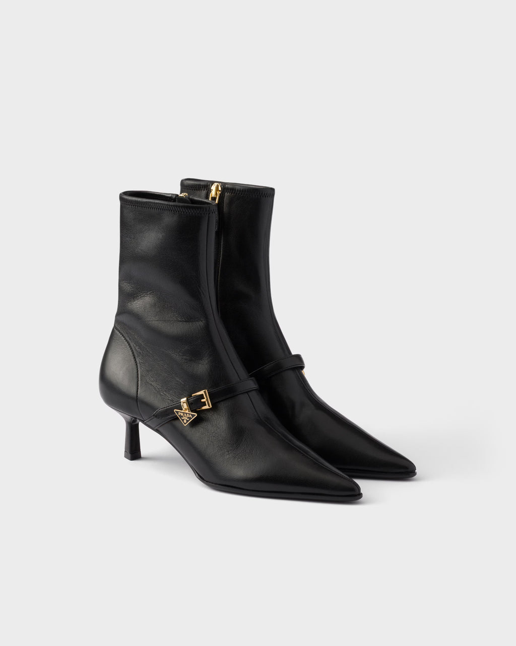 Stretch nappa leather booties