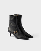 Stretch nappa leather booties