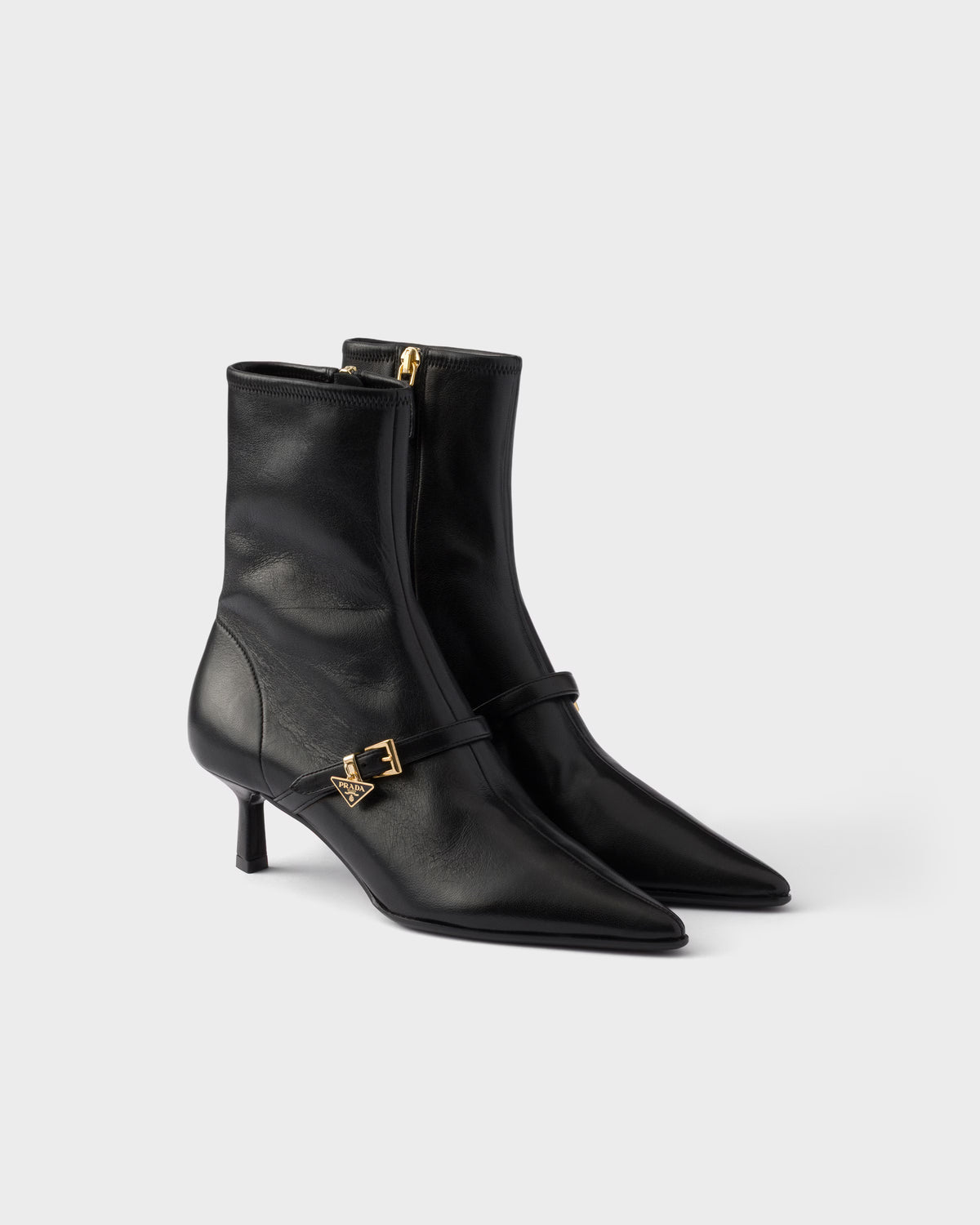 Stretch nappa leather booties