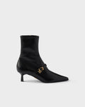 Stretch nappa leather booties