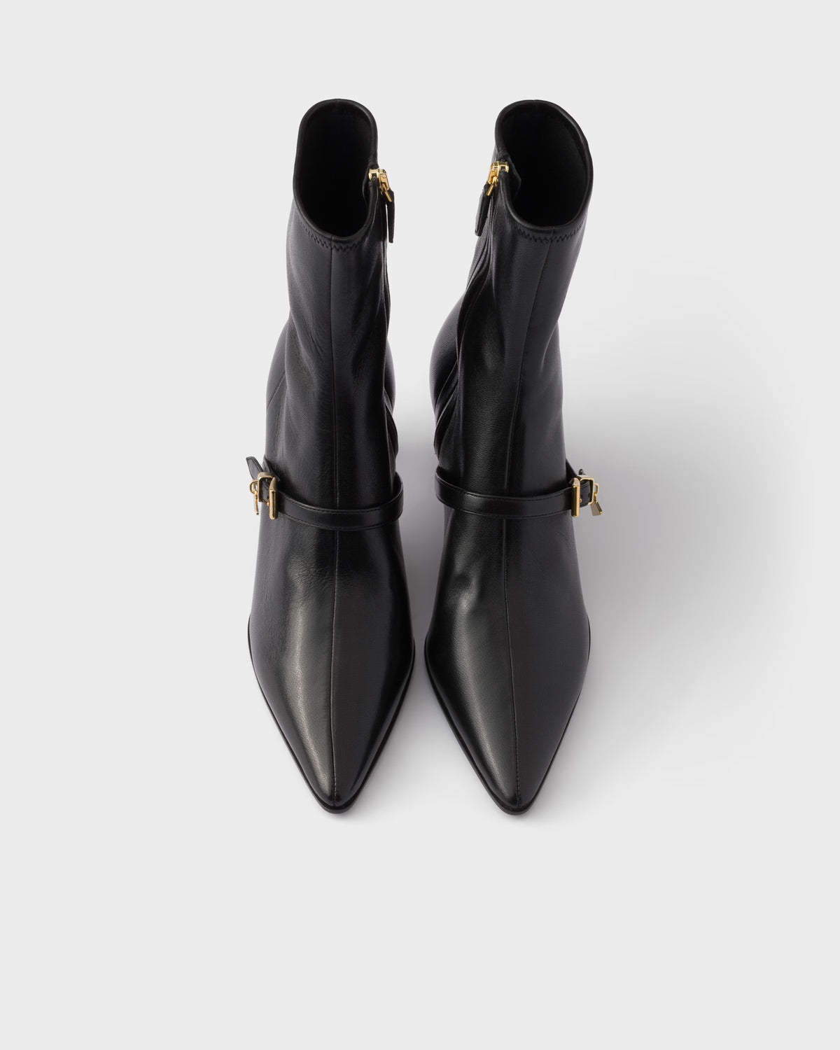 Stretch nappa leather booties