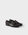 Brushed leather loafers