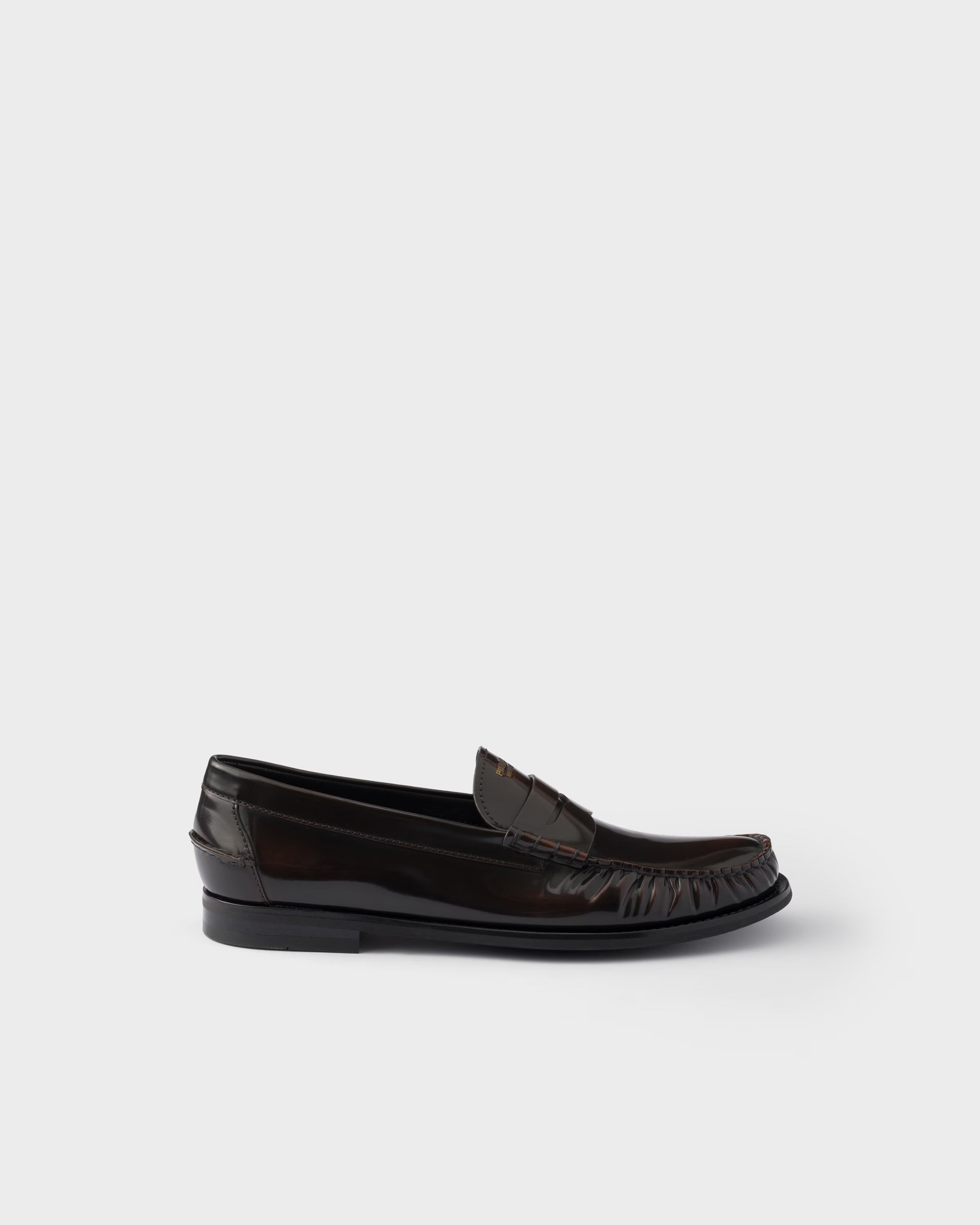 Brushed leather loafers