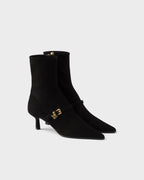 Stretch suede booties