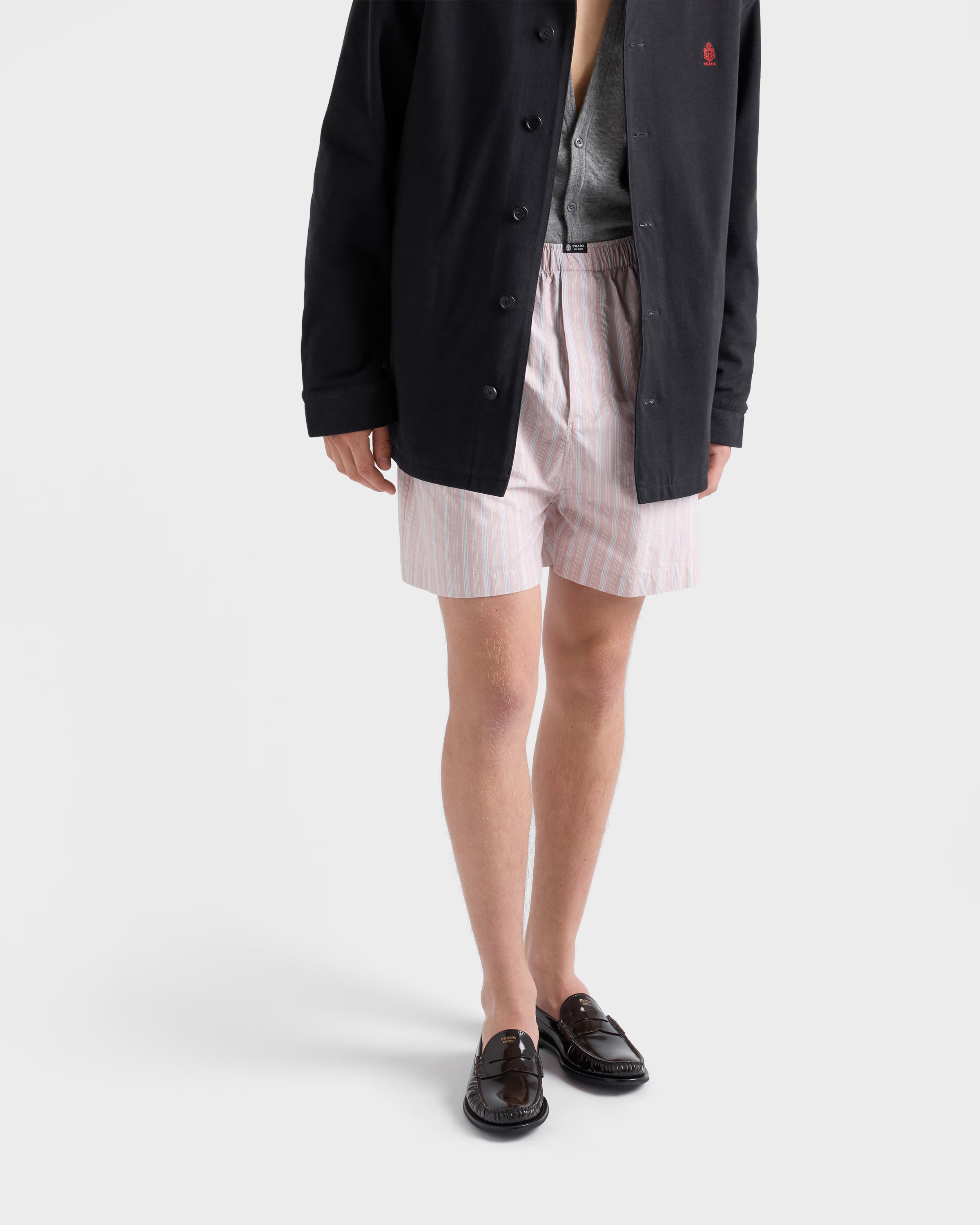 Brushed leather loafers