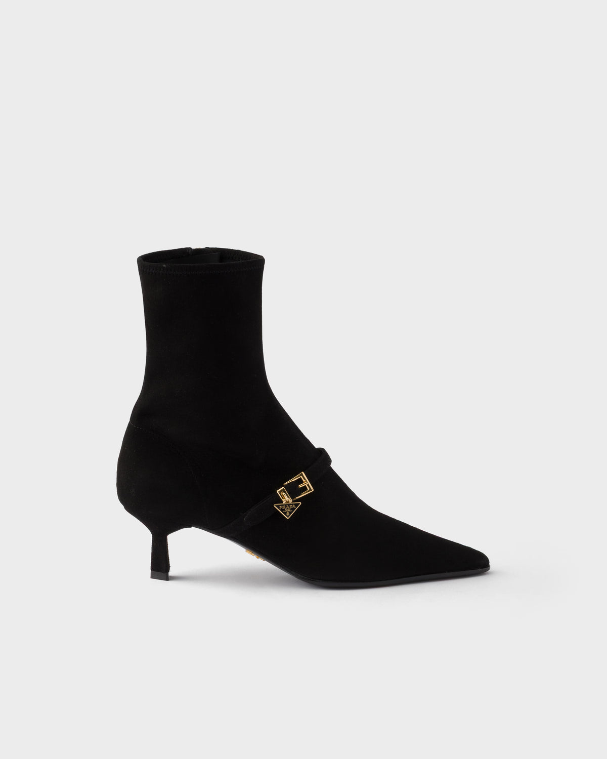 Stretch suede booties
