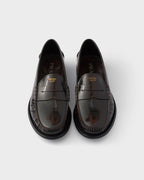 Brushed leather loafers