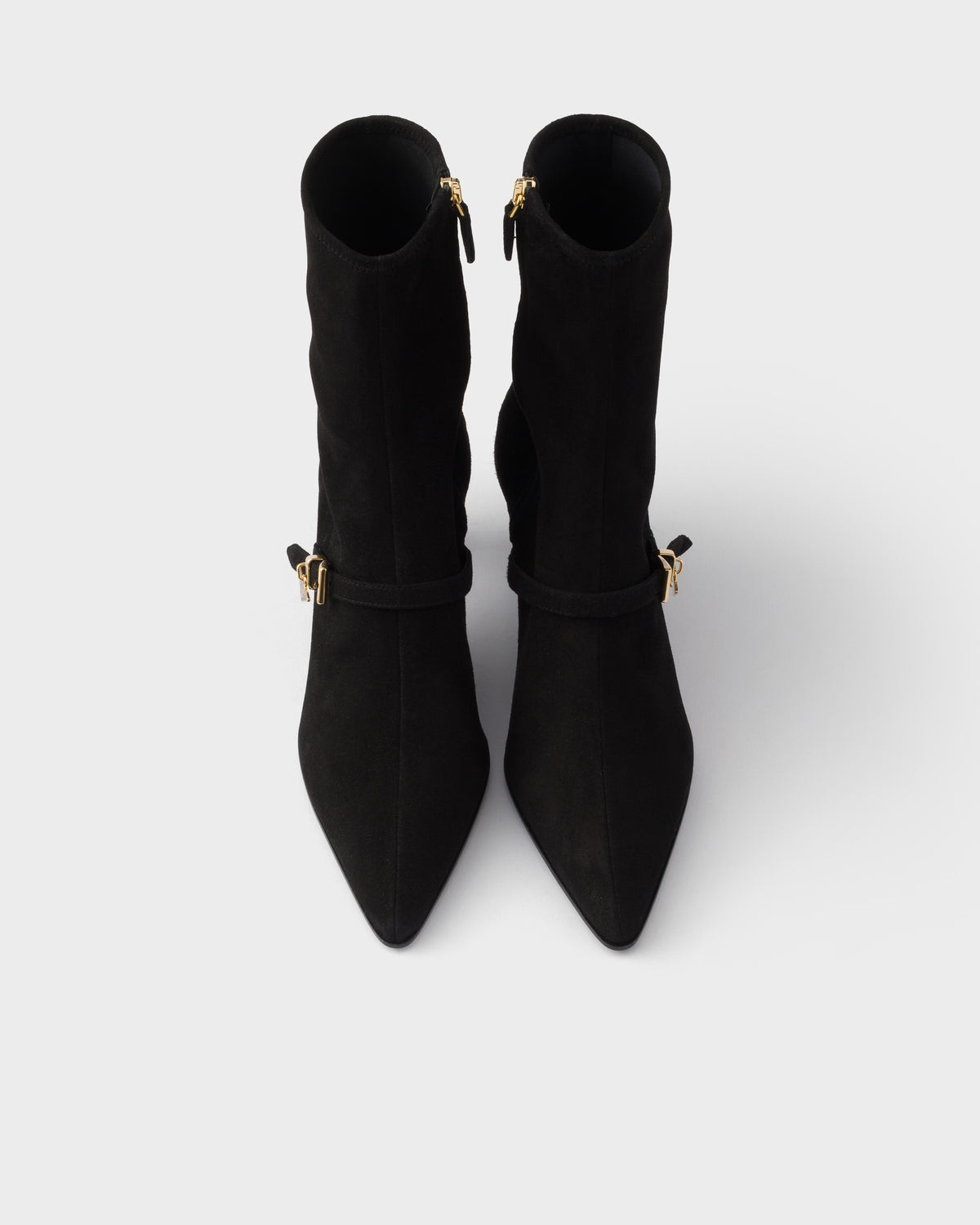 Stretch suede booties