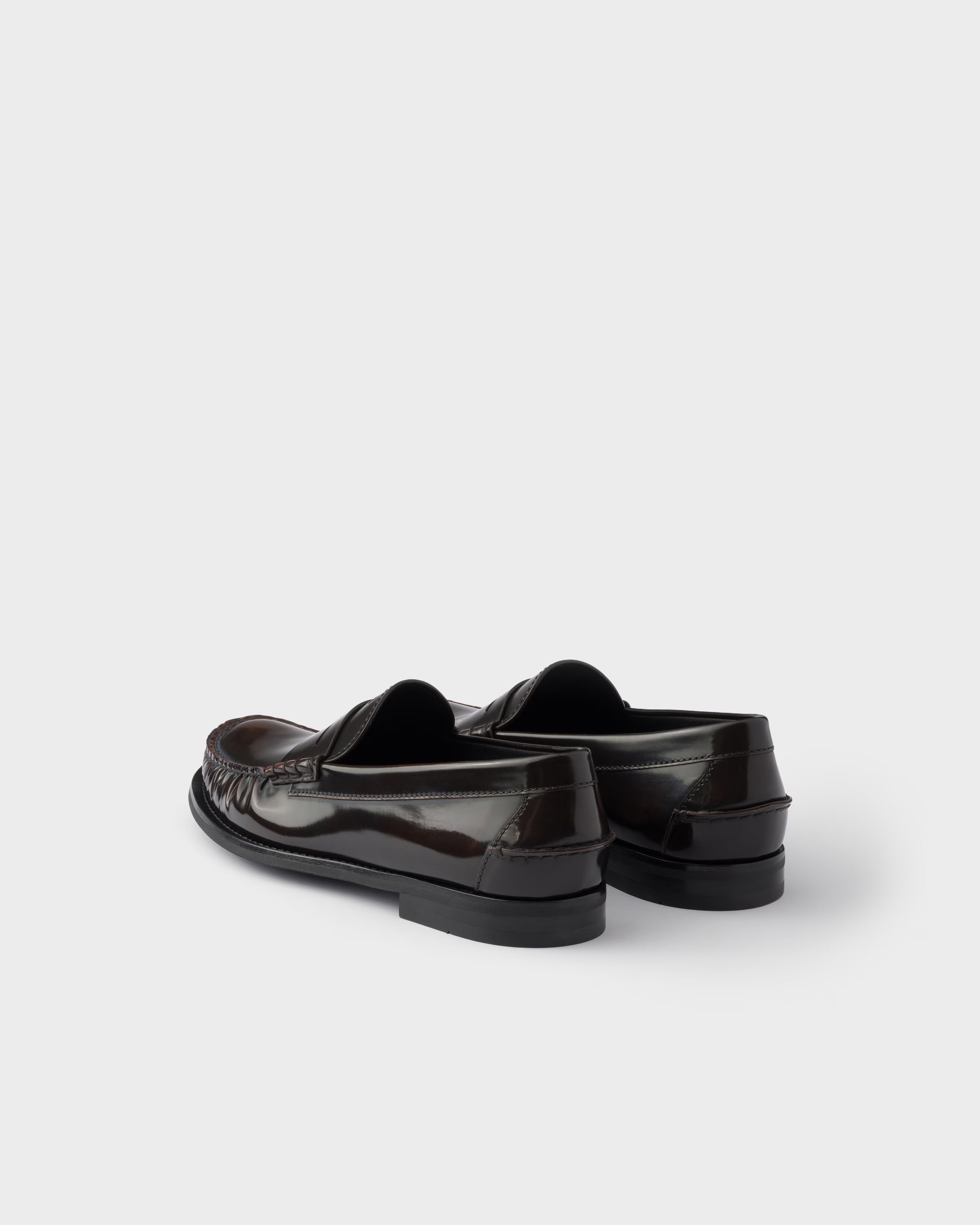 Brushed leather loafers