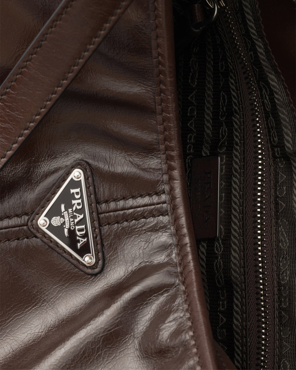 Prada Aimèe large leather shoulder bag RUNWAY DELUXE
