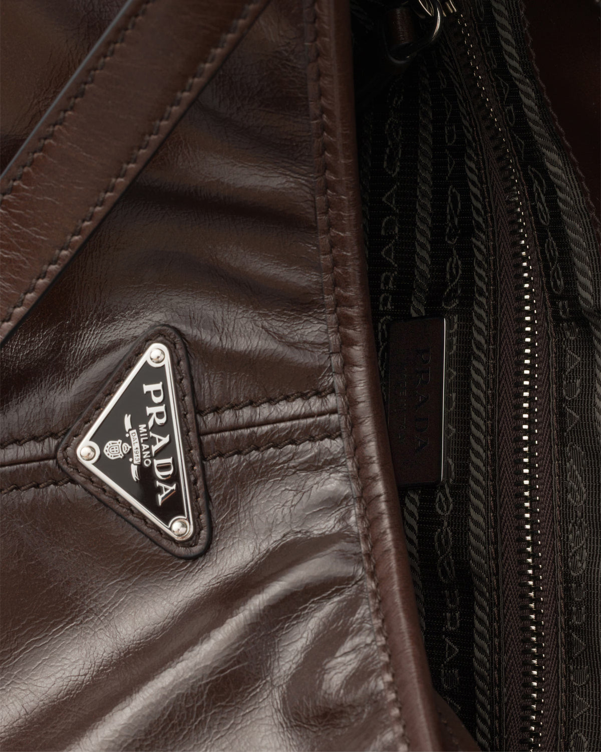 Prada Aimèe large leather shoulder bag RUNWAY DELUXE