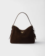 Prada Aimée medium suede shoulder bag RUNWAY DELUXE