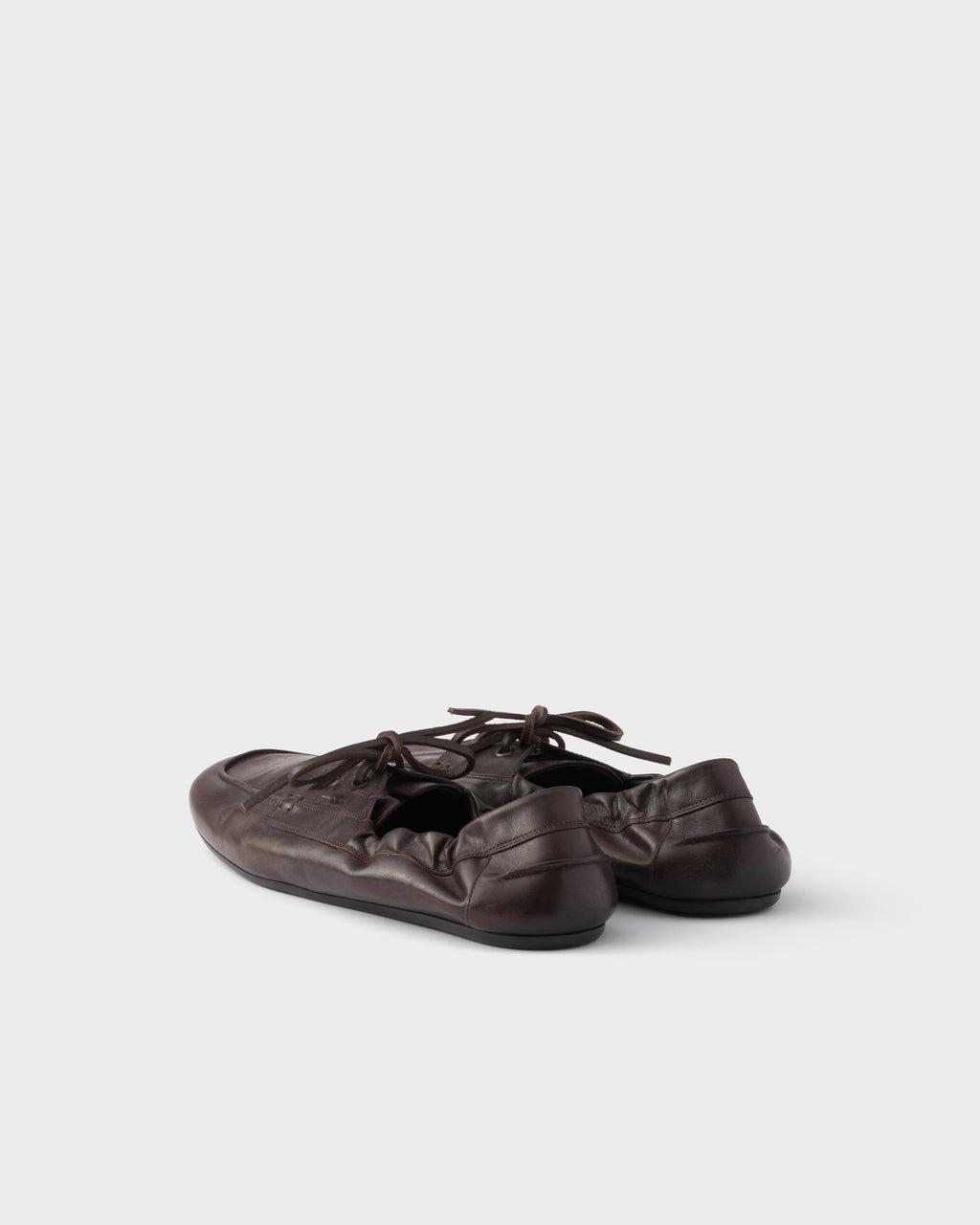 Shuffle antiqued leather laced shoes