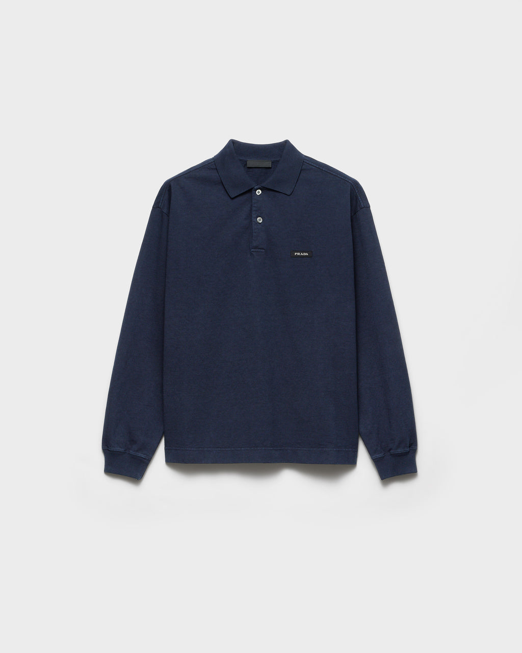 Long-sleeved cotton polo shirt RUNWAY DELUXE