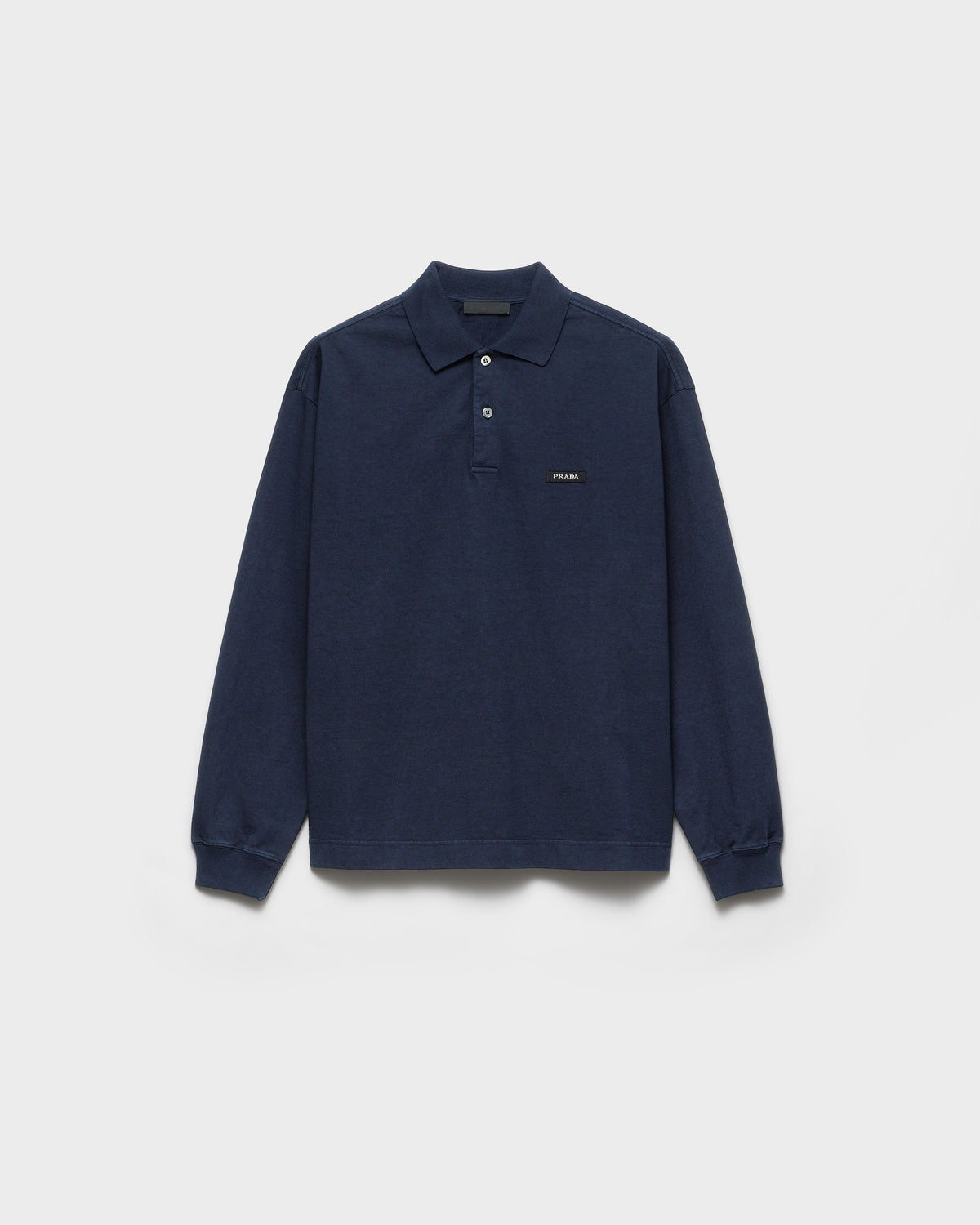 Long-sleeved cotton polo shirt RUNWAY DELUXE