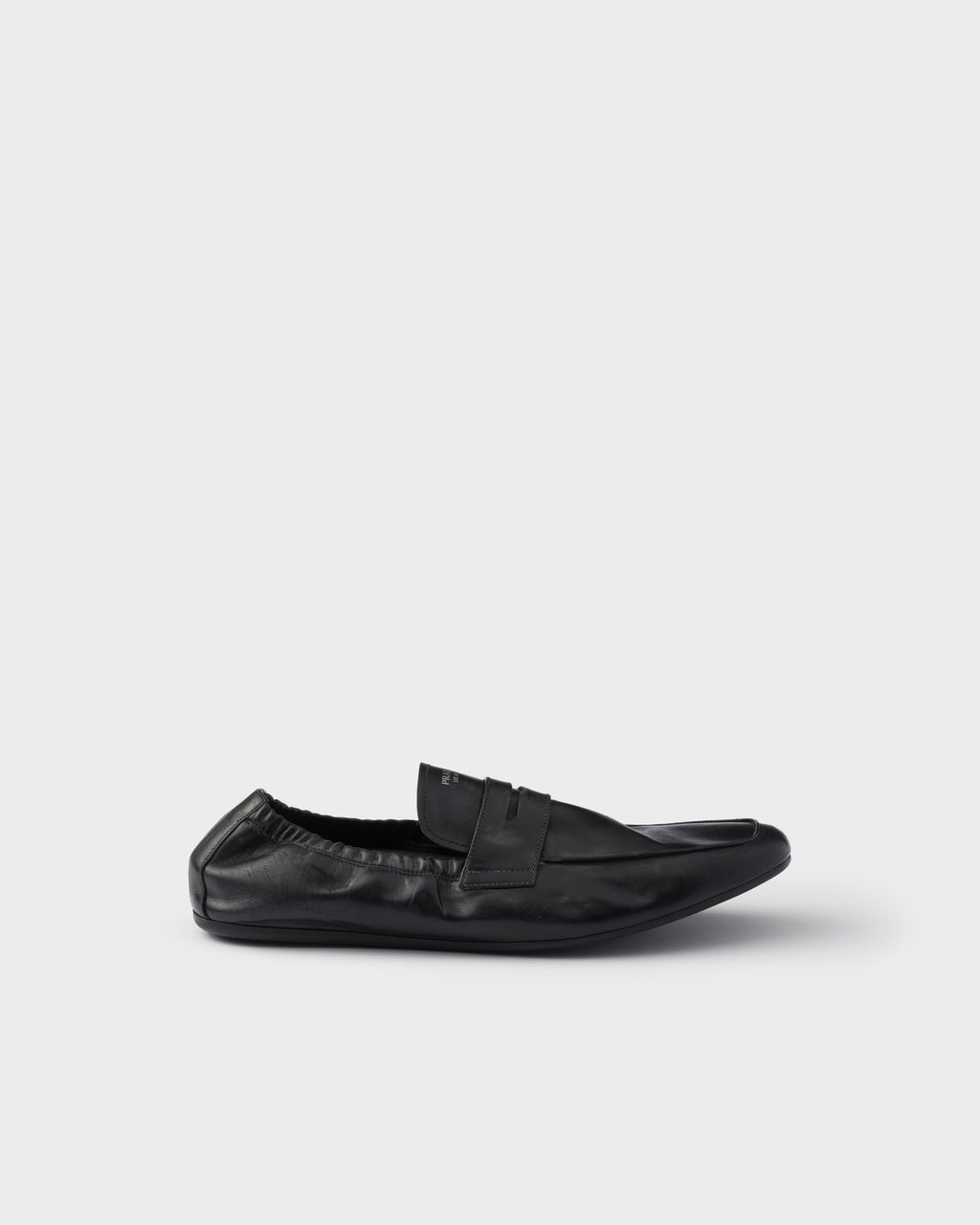 Shuffle antiqued leather loafers