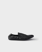 Shuffle antiqued leather loafers