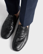 Shuffle antiqued leather loafers