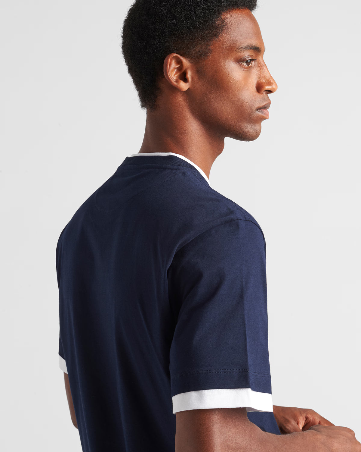Cotton T-shirt ColorNavy RUNWAY DELUXE