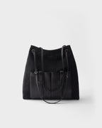 Prada Route large canvas and leather bag RUNWAY DELUXE