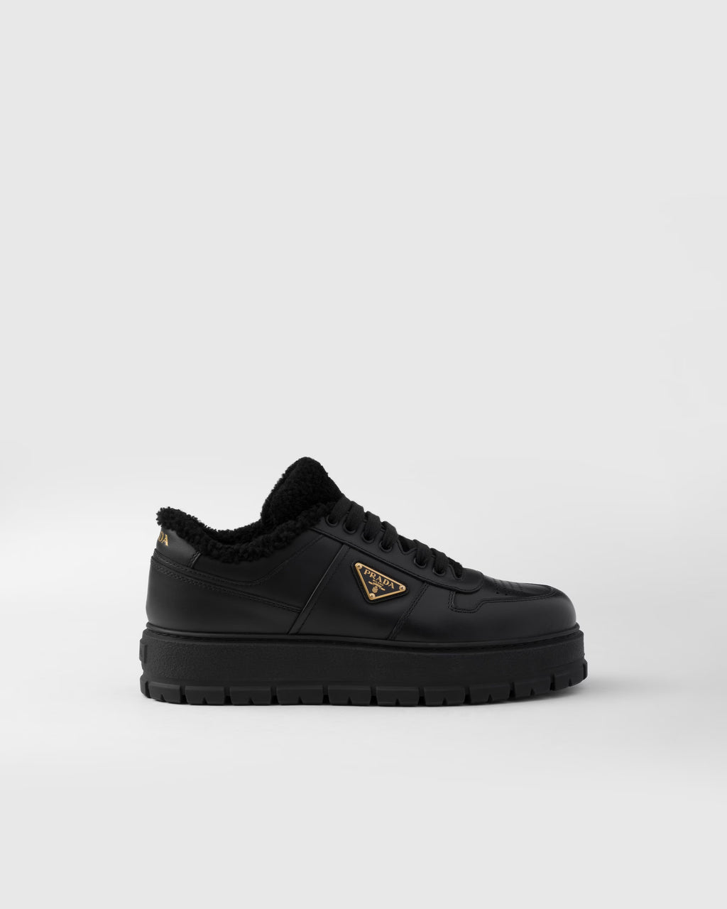 Leather laced sneakers