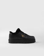 Leather laced sneakers