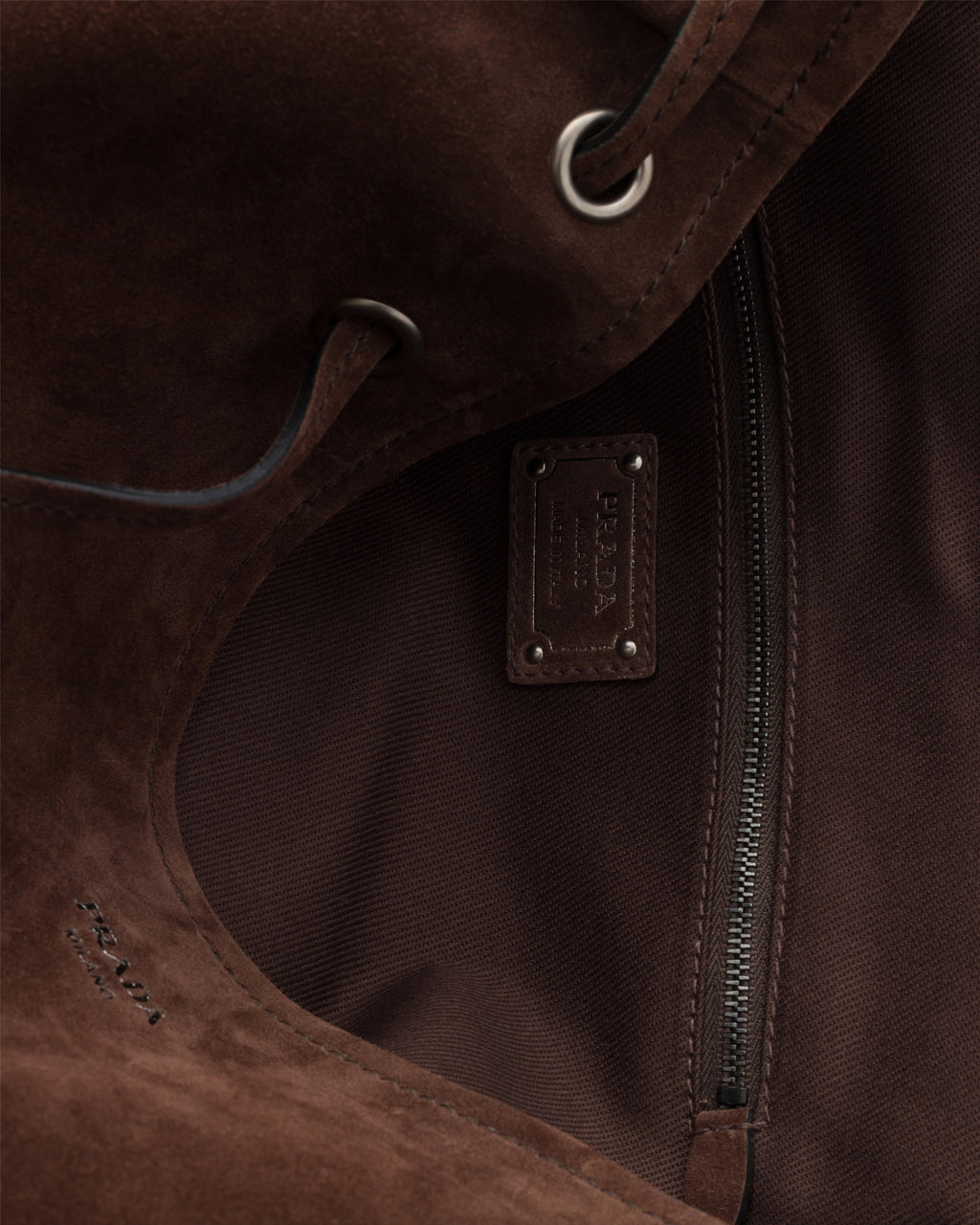 Prada Route large suede bag RUNWAY DELUXE
