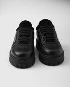 Leather laced sneakers