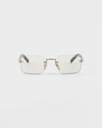 Sunglasses with the iconic metal plaque ColorBlue-ray Transparent Lenses RUNWAY DELUXE