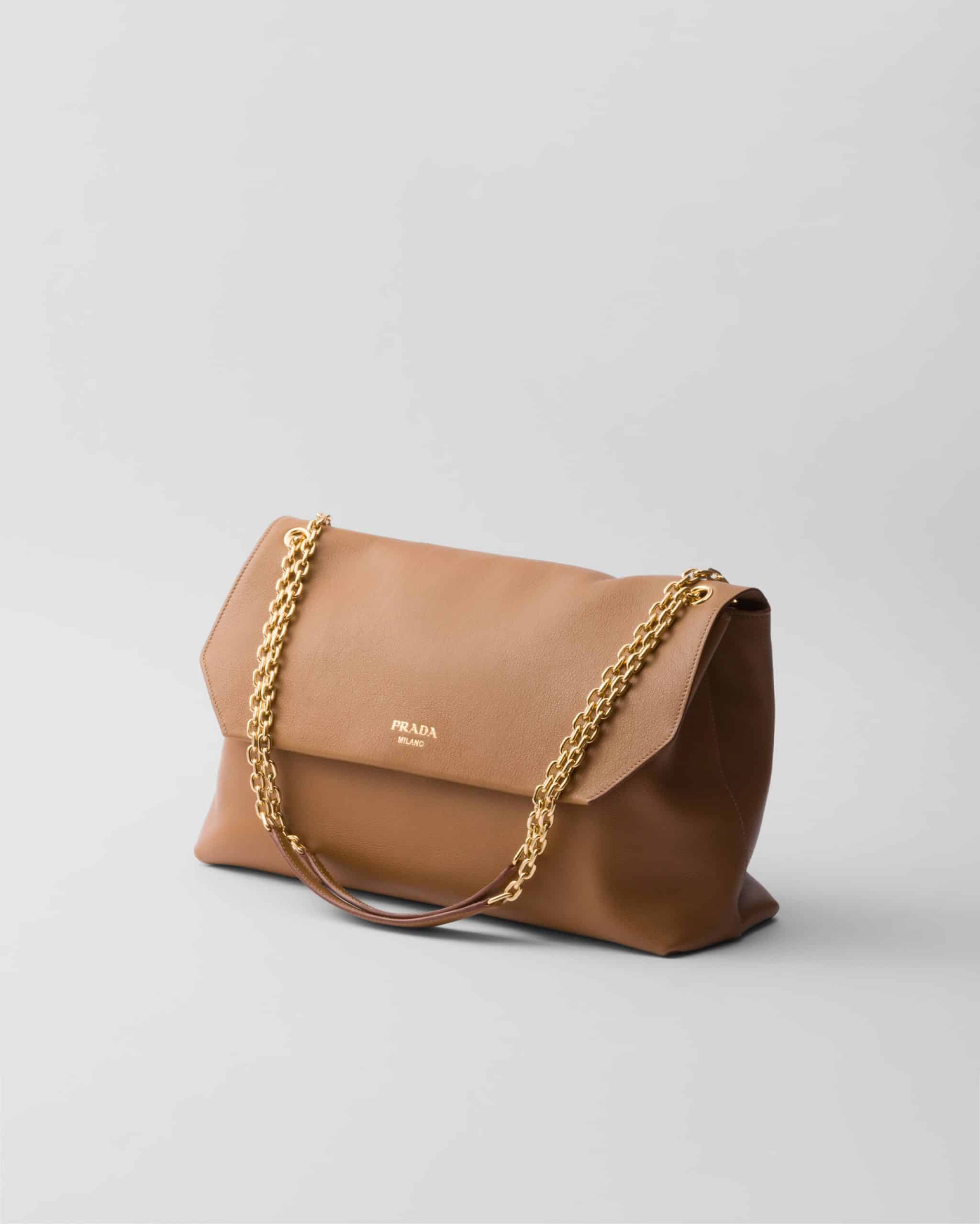 Large leather shoulder bag