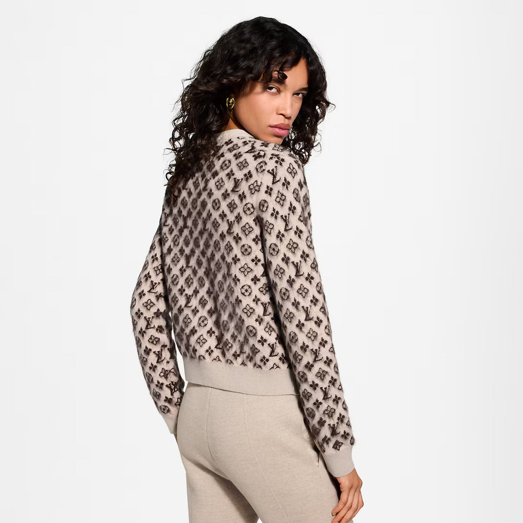 Brushed Monogram Cardigan RUNWAY DELUXE