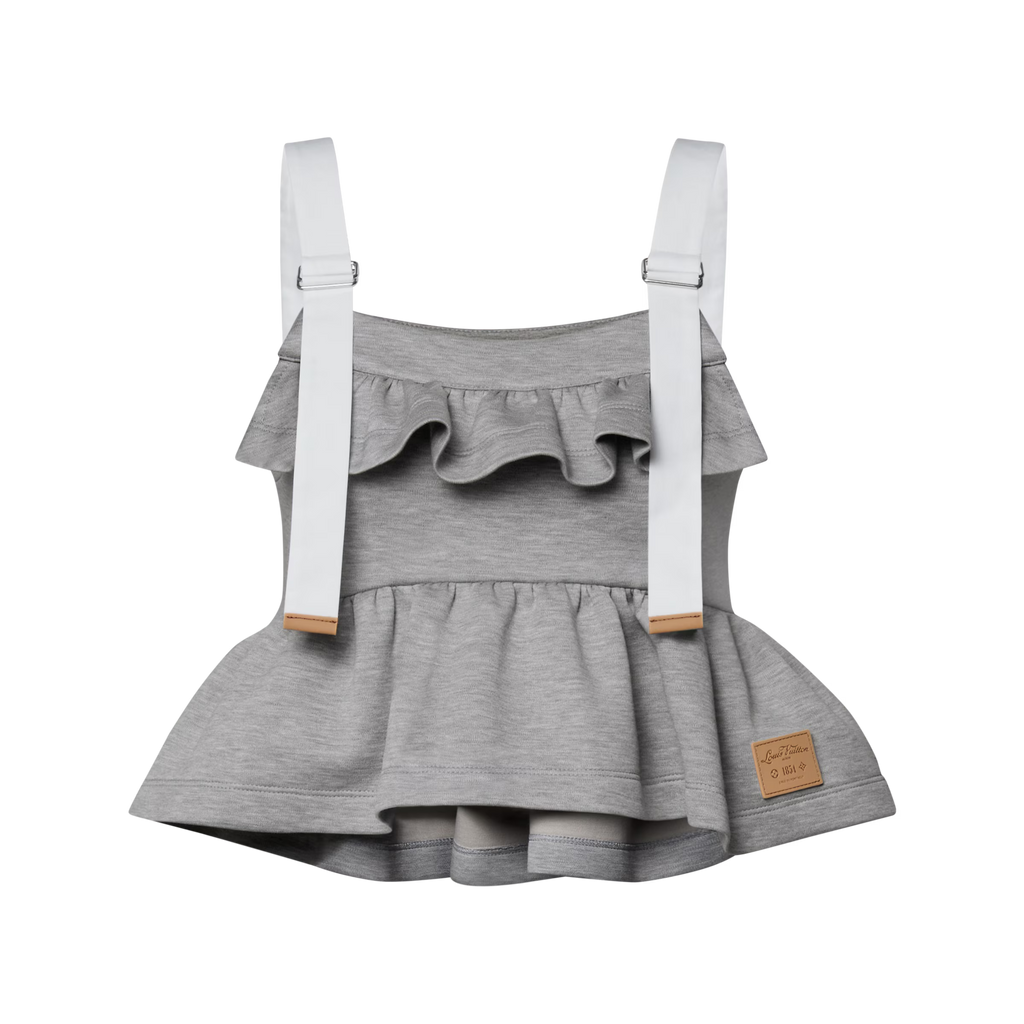 Contrast Strap Peplum Crop Top RUNWAY DELUXE