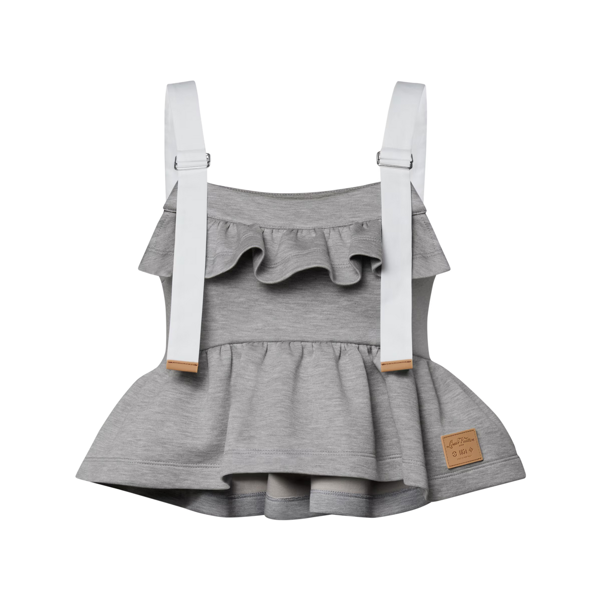 Contrast Strap Peplum Crop Top RUNWAY DELUXE