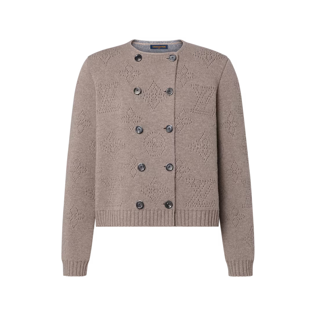 Double-Breasted Mahina Knit Cardigan RUNWAY DELUXE