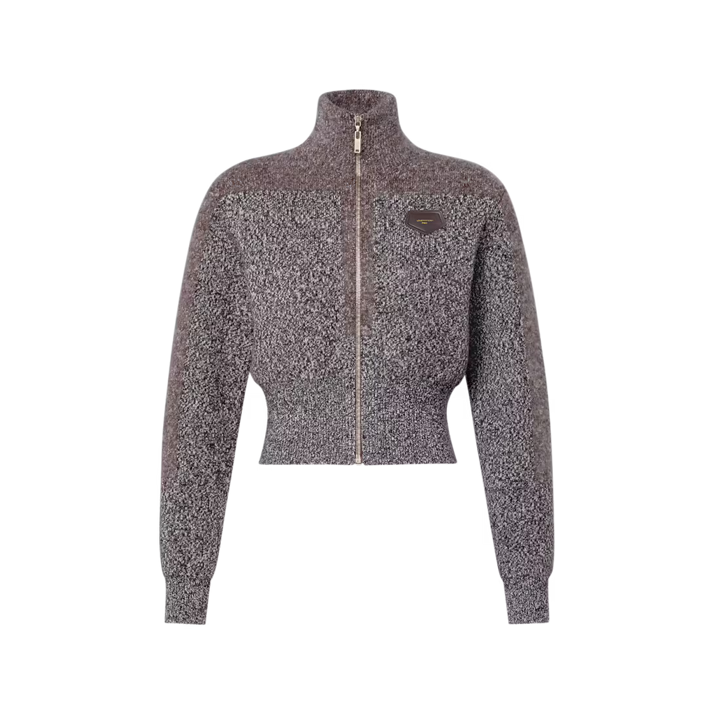 Graphic Knit Zip-Up Jacket RUNWAY DELUXE
