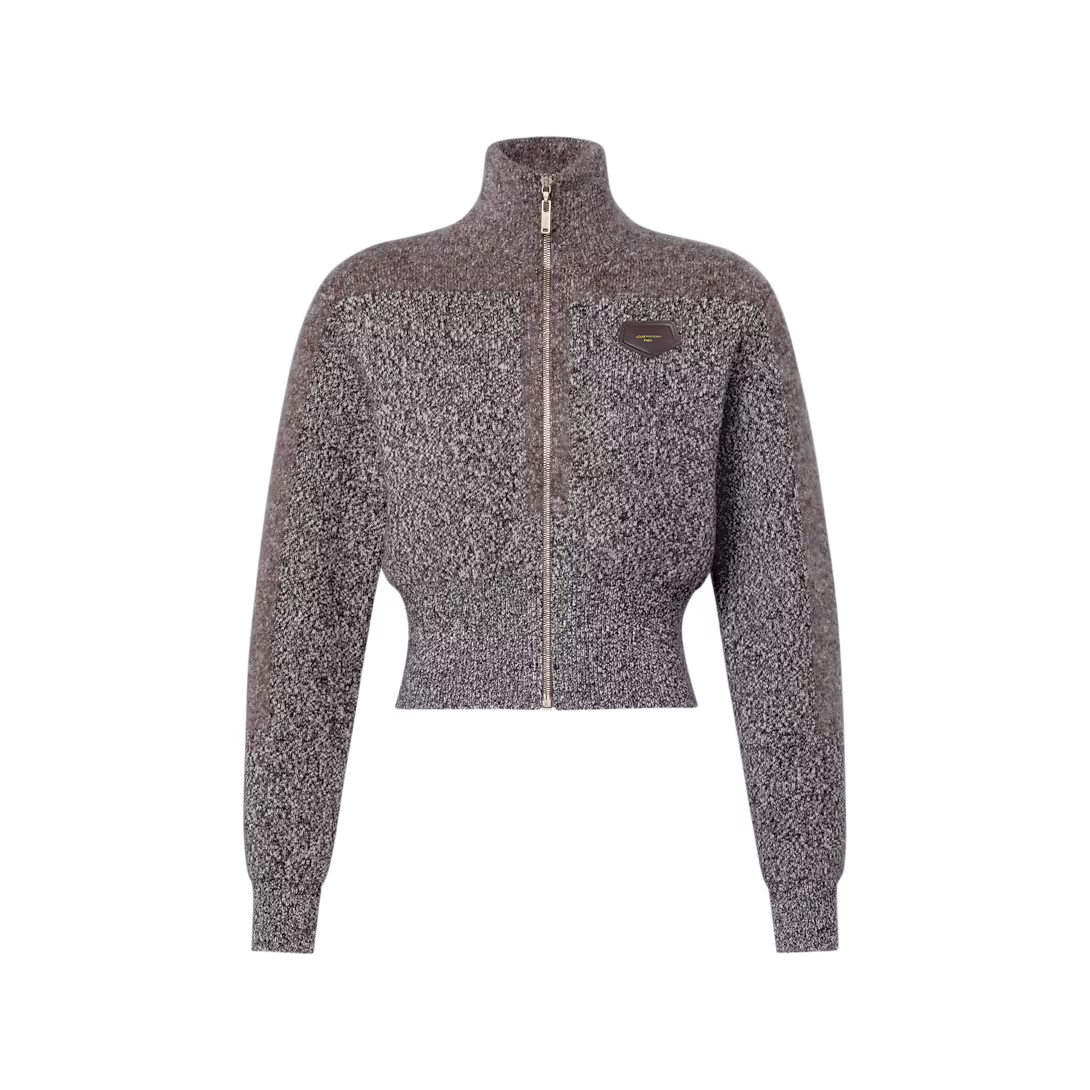 Graphic Knit Zip-Up Jacket RUNWAY DELUXE