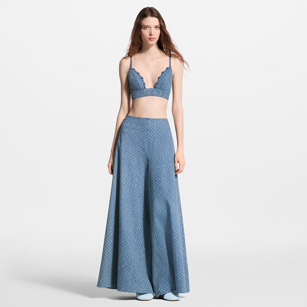 Monogram Denim Bustier RUNWAY DELUXE
