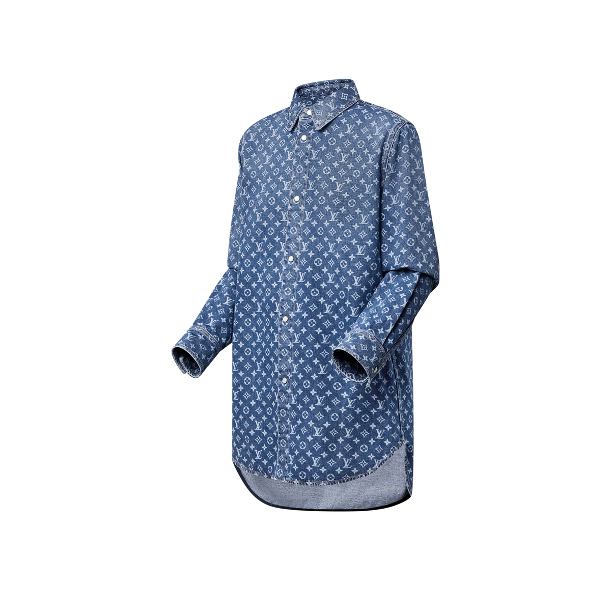 Monogram Denim Shirt RUNWAY DELUXE